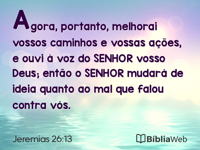 Jeremias 26:13 em imagem para compartilhar