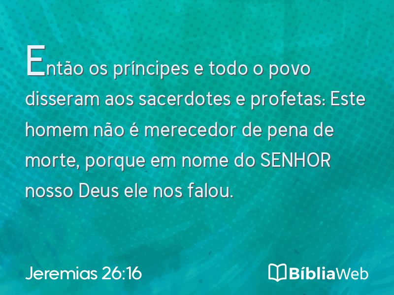 Jeremias 26:16 em imagem para compartilhar