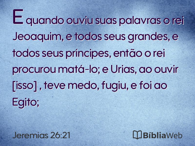 Jeremias 26:21 em imagem para compartilhar