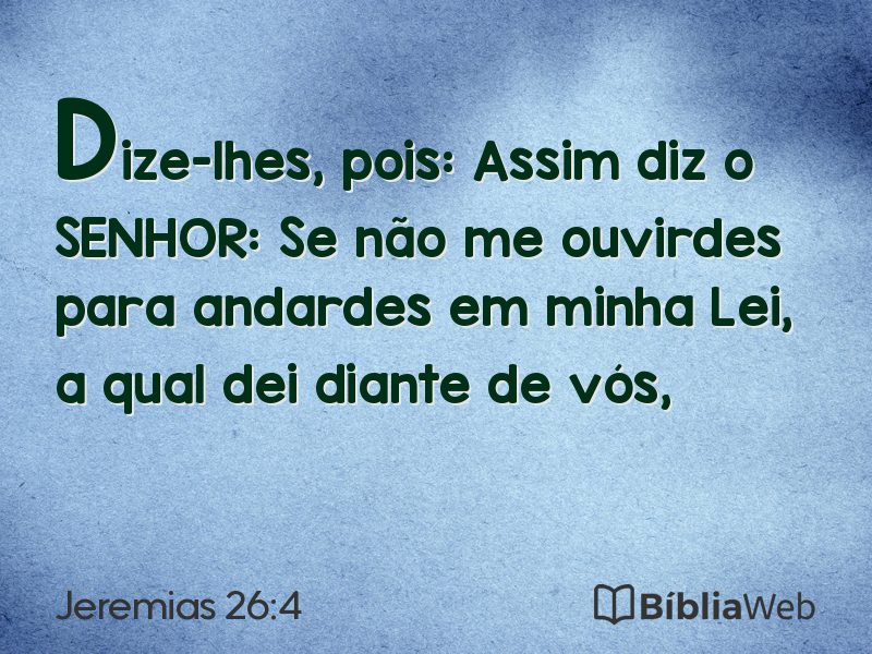 Jeremias 26:4 em imagem para compartilhar