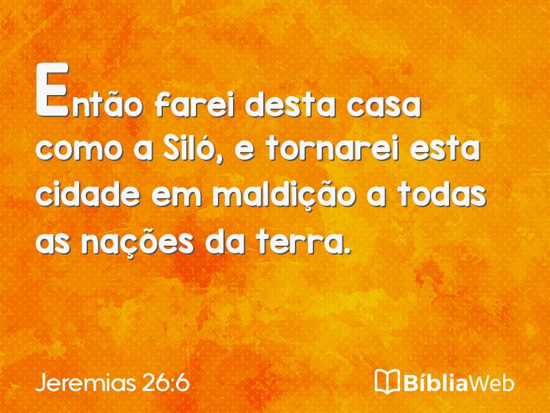 Jeremias 26:6 em imagem para compartilhar