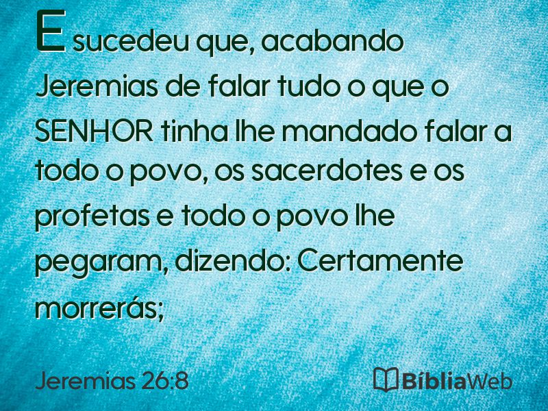 Jeremias 26:8 em imagem para compartilhar