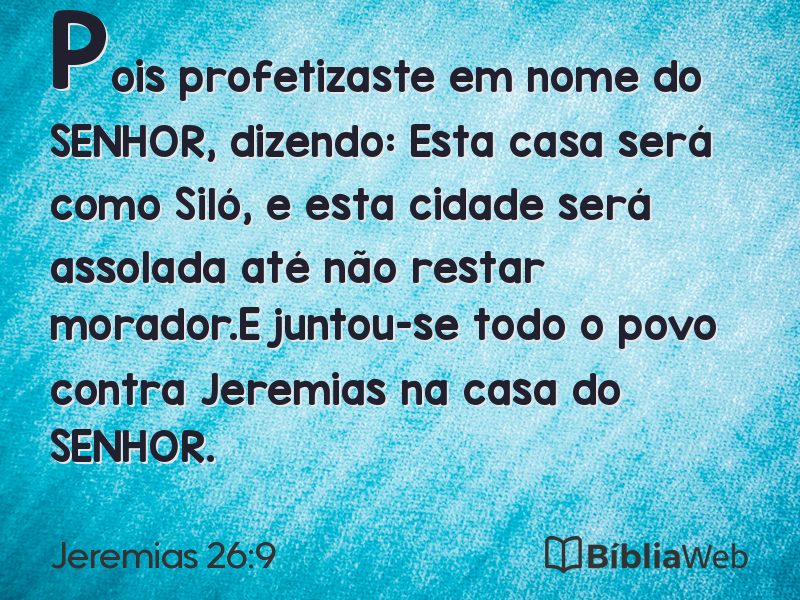 Jeremias 26:9 em imagem para compartilhar