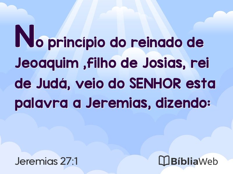Jeremias 27:1 em imagem para compartilhar
