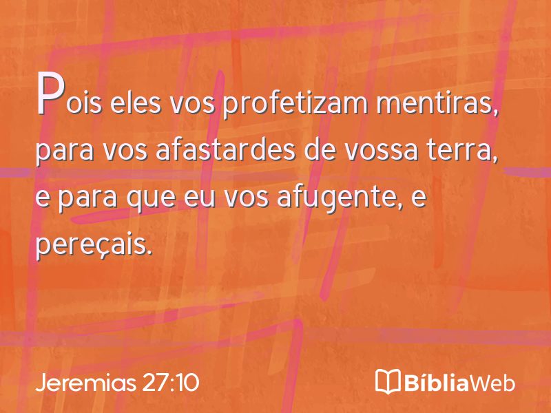 Jeremias 27:10 em imagem para compartilhar
