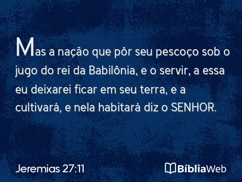 Jeremias 27:11 em imagem para compartilhar