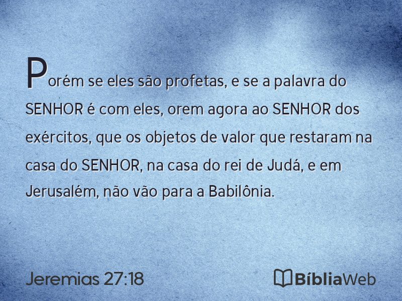 Jeremias 27:18 em imagem para compartilhar