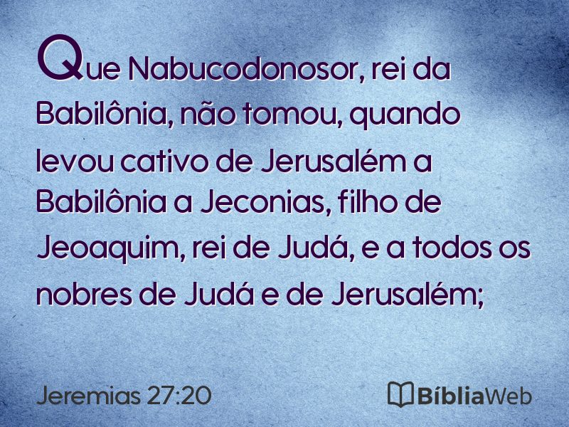 Jeremias 27:20 em imagem para compartilhar