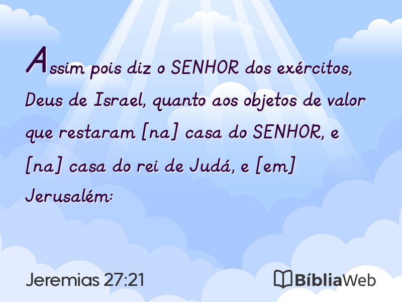 Jeremias 27:21 em imagem para compartilhar