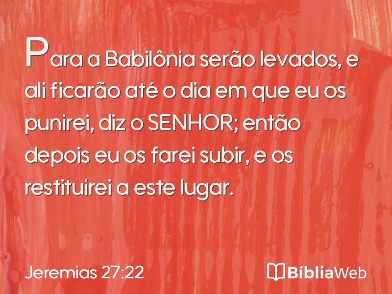 Jeremias 27:22 em imagem para compartilhar