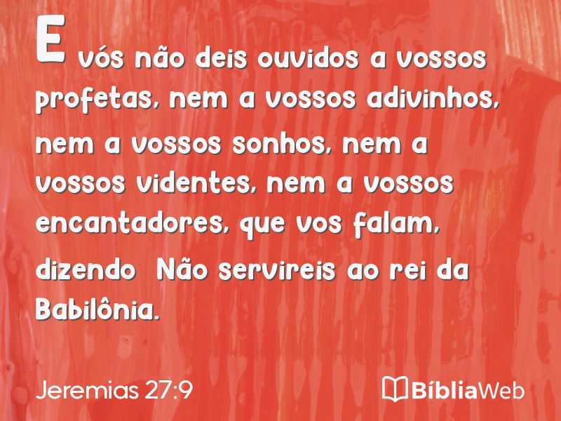 Jeremias 27:9 em imagem para compartilhar