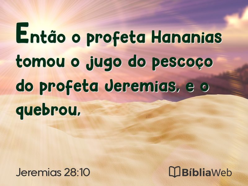Jeremias 28:10 em imagem para compartilhar