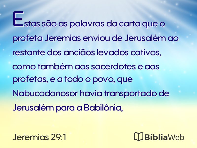 Jeremias 29:1 em imagem para compartilhar