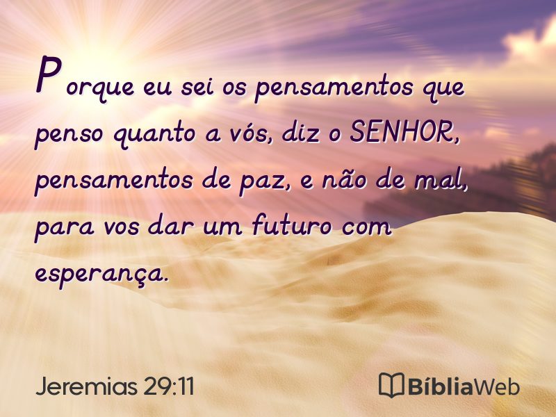 Jeremias 29:11 em imagem para compartilhar
