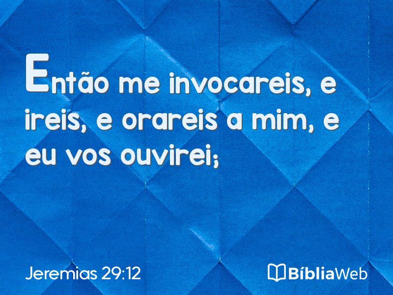 Jeremias 29:12 em imagem para compartilhar