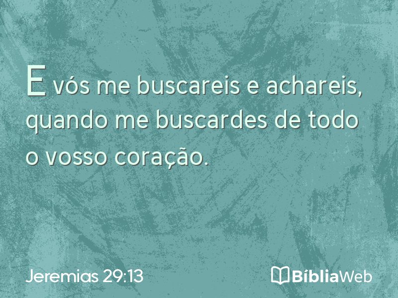 Jeremias 29:13 em imagem para compartilhar