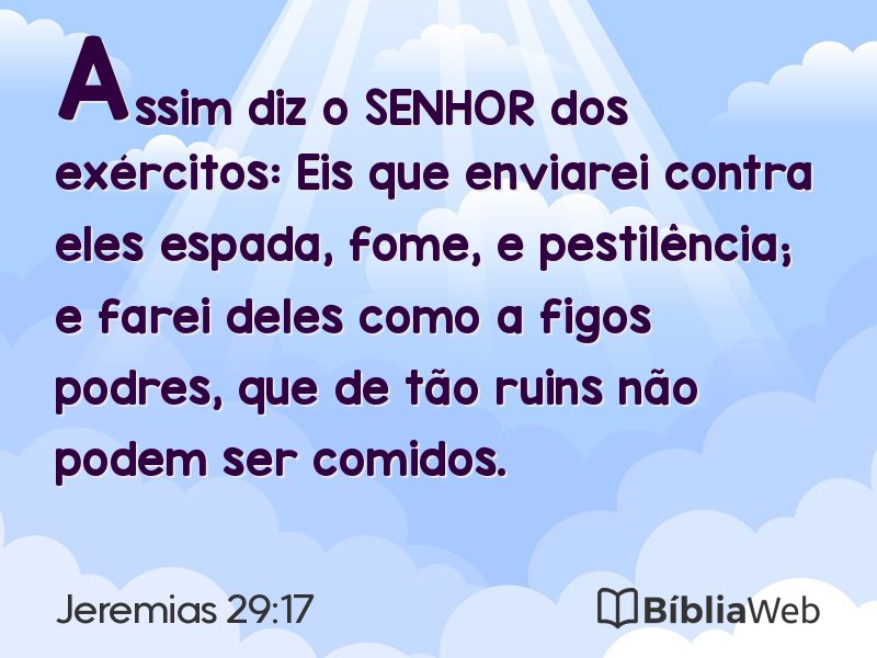 Jeremias 29:17 em imagem para compartilhar