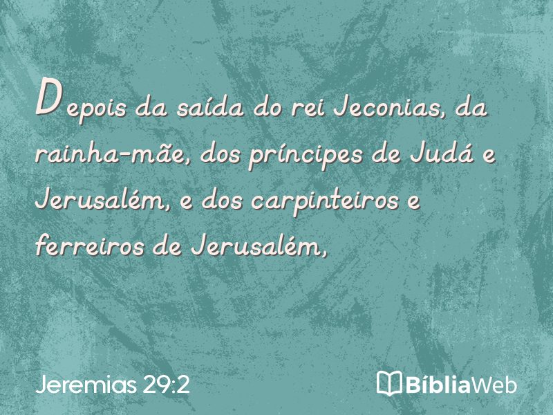Jeremias 29:2 em imagem para compartilhar