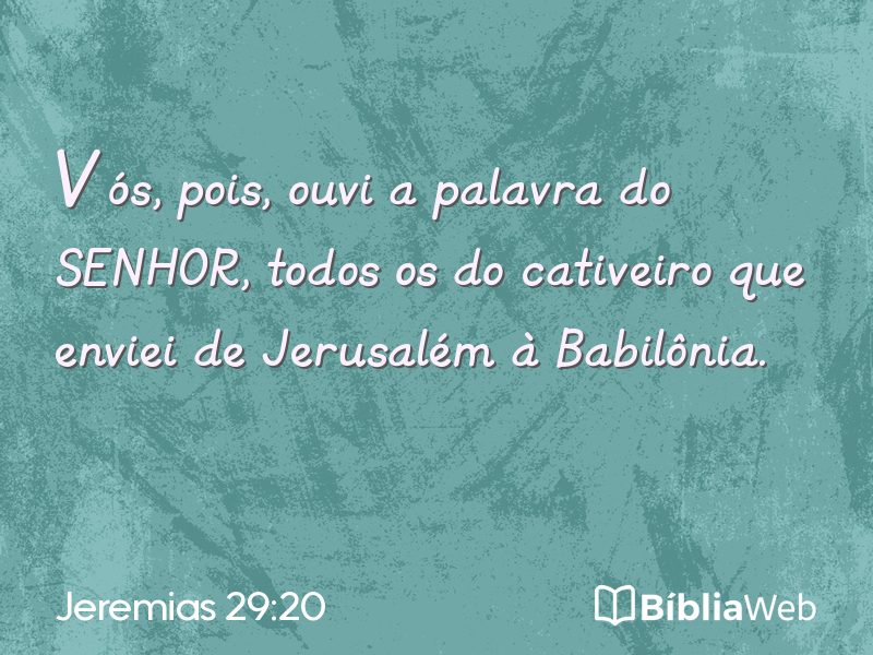 Jeremias 29:20 em imagem para compartilhar