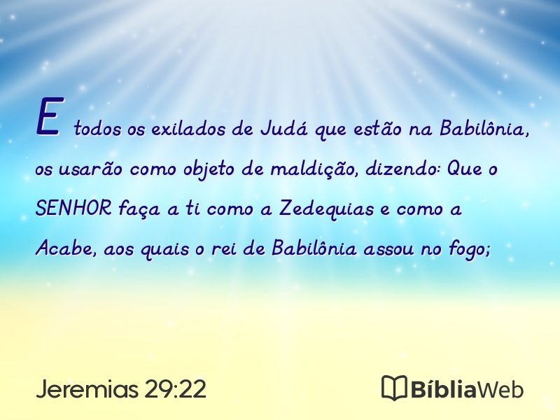 Jeremias 29:22 em imagem para compartilhar
