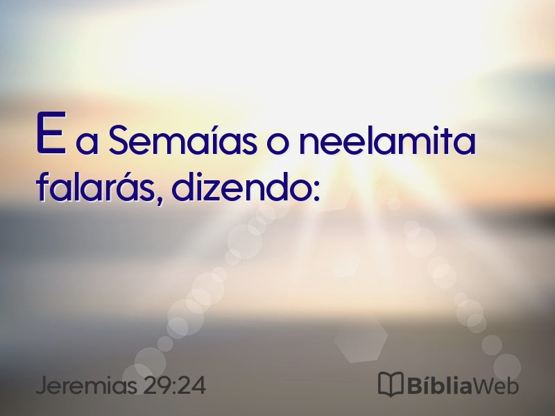 Jeremias 29:24 em imagem para compartilhar