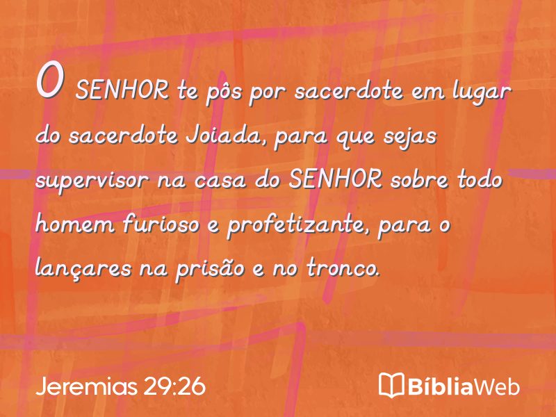 Jeremias 29:26 em imagem para compartilhar