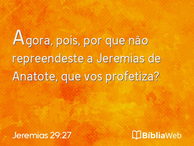 Jeremias 29:27 em imagem para compartilhar