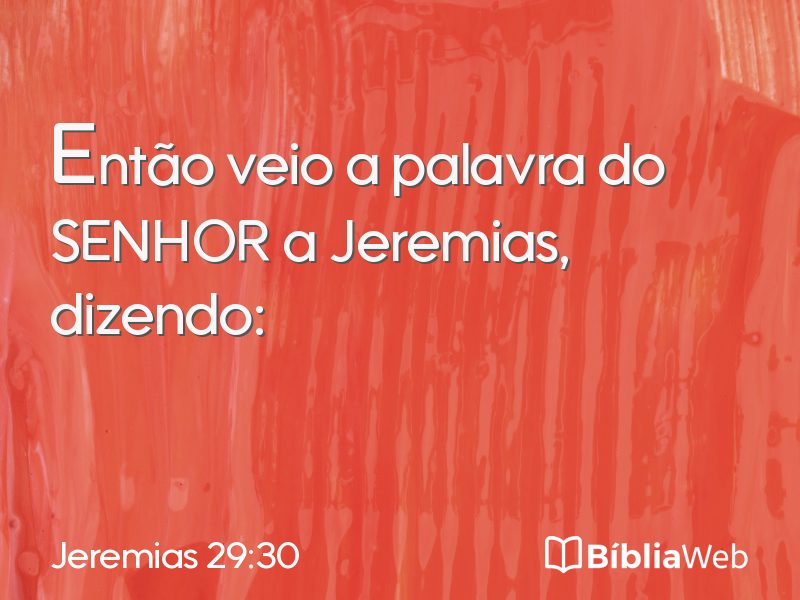 Jeremias 29:30 em imagem para compartilhar