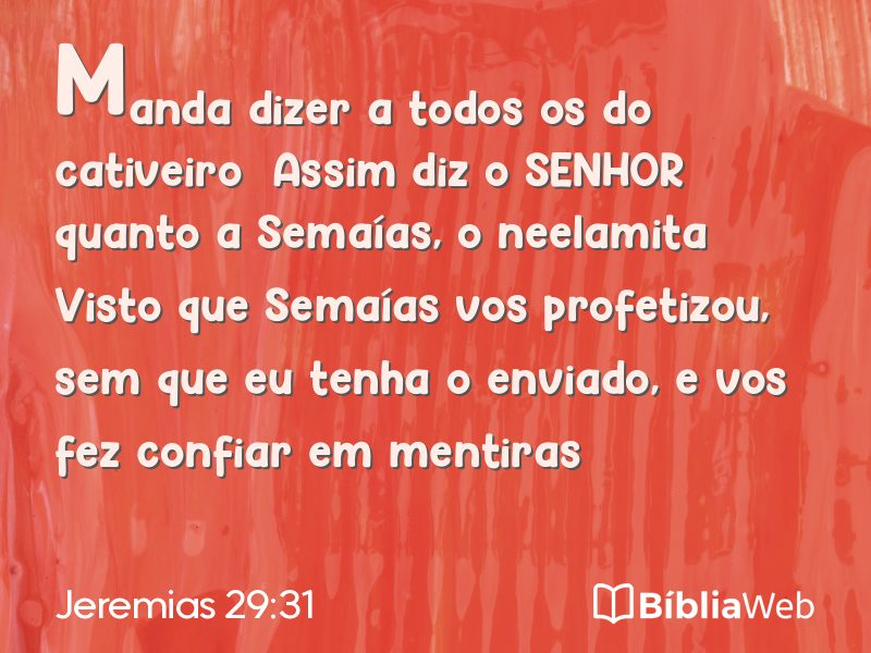 Jeremias 29:31 em imagem para compartilhar