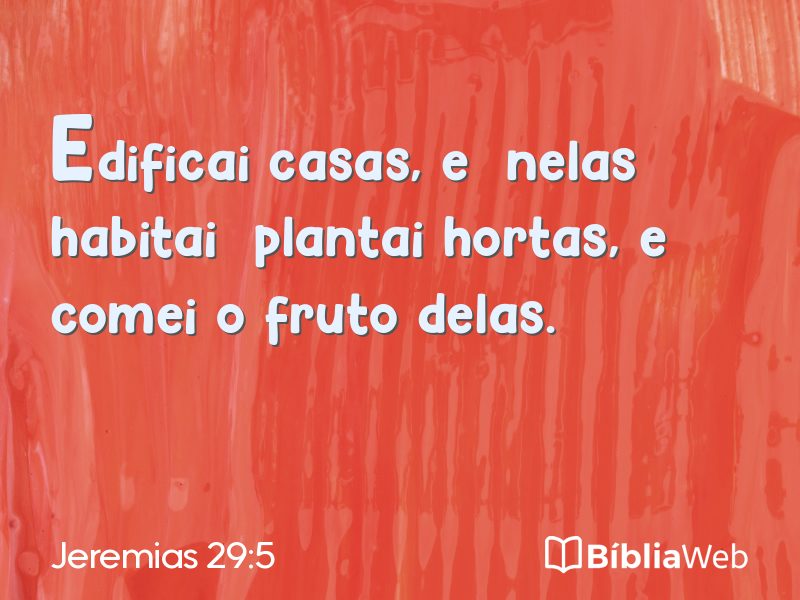 Jeremias 29:5 em imagem para compartilhar