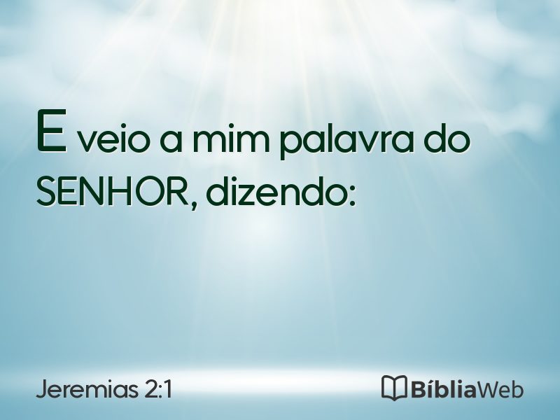 Jeremias 2:1 em imagem para compartilhar