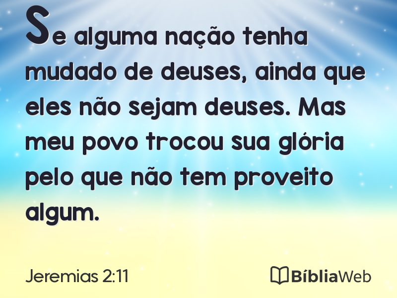 Jeremias 2:11 em imagem para compartilhar