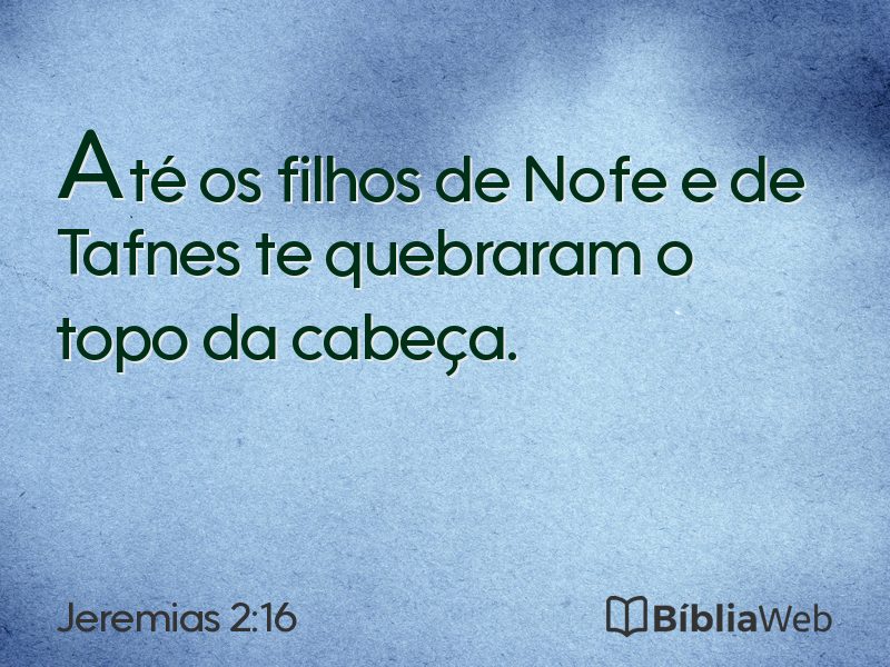 Jeremias 2:16 em imagem para compartilhar