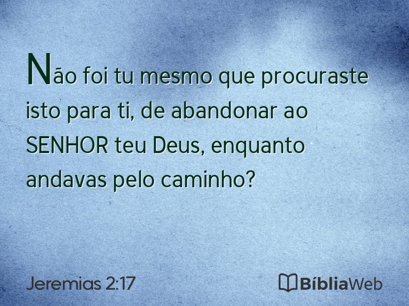 Jeremias 2:17 em imagem para compartilhar