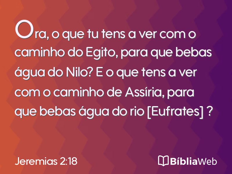 Jeremias 2:18 em imagem para compartilhar