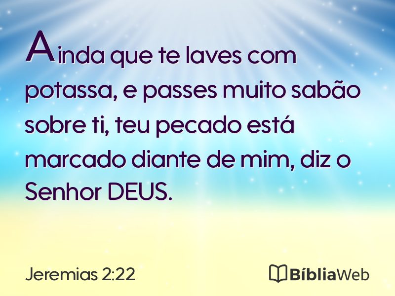 Jeremias 2:22 em imagem para compartilhar