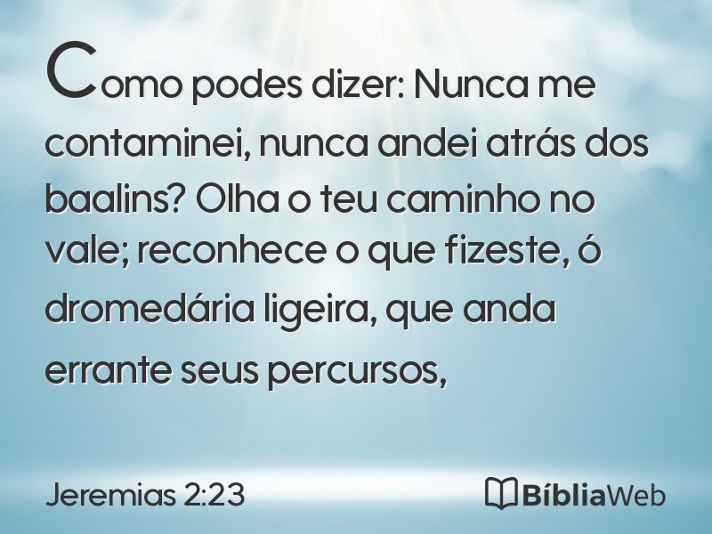 Jeremias 2:23 em imagem para compartilhar