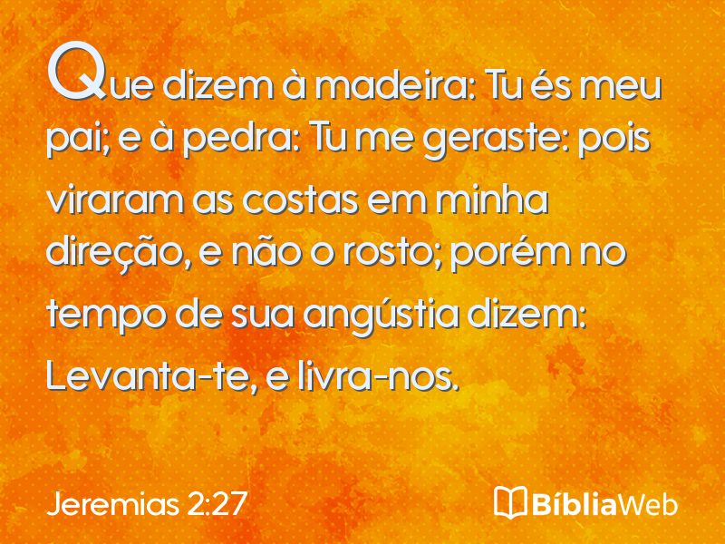 Jeremias 2:27 em imagem para compartilhar