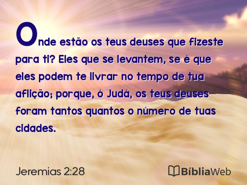 Jeremias 2:28 em imagem para compartilhar