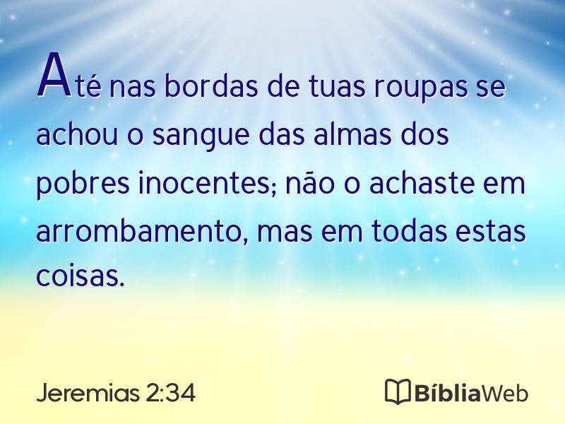 Jeremias 2:34 em imagem para compartilhar