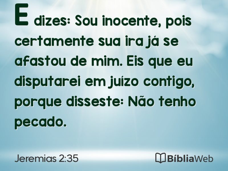 Jeremias 2:35 em imagem para compartilhar