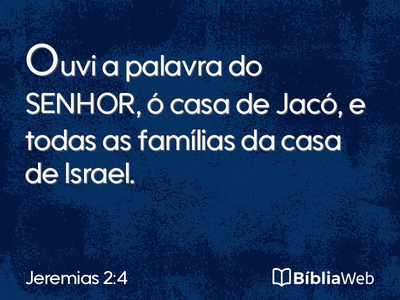 Jeremias 2:4 em imagem para compartilhar