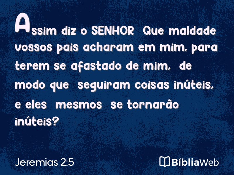 Jeremias 2:5 em imagem para compartilhar