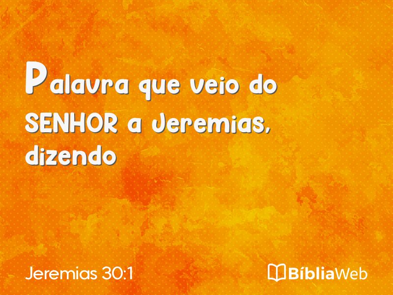 Jeremias 30:1 em imagem para compartilhar