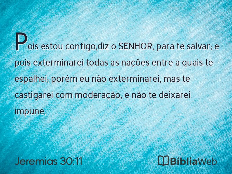 Jeremias 30:11 em imagem para compartilhar