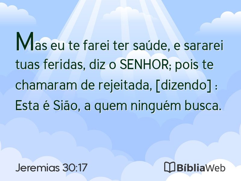 Jeremias 30:17 em imagem para compartilhar