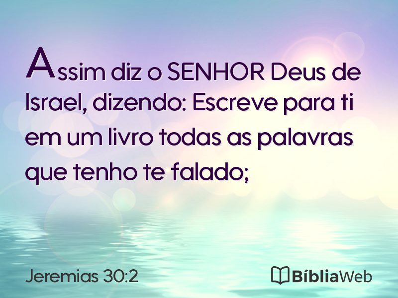 Jeremias 30:2 em imagem para compartilhar