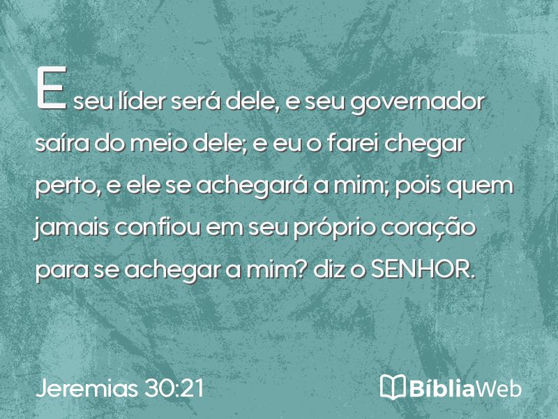 Jeremias 30:21 em imagem para compartilhar