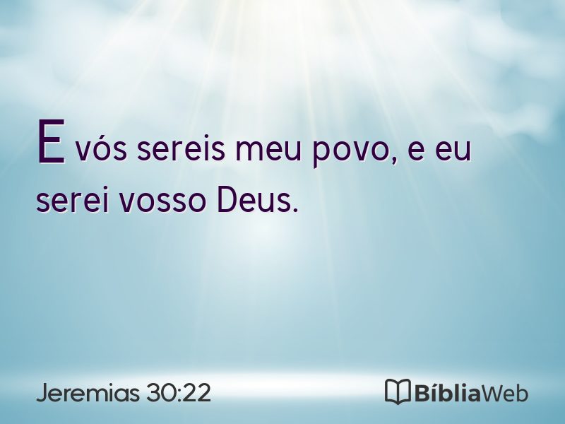 Jeremias 30:22 em imagem para compartilhar