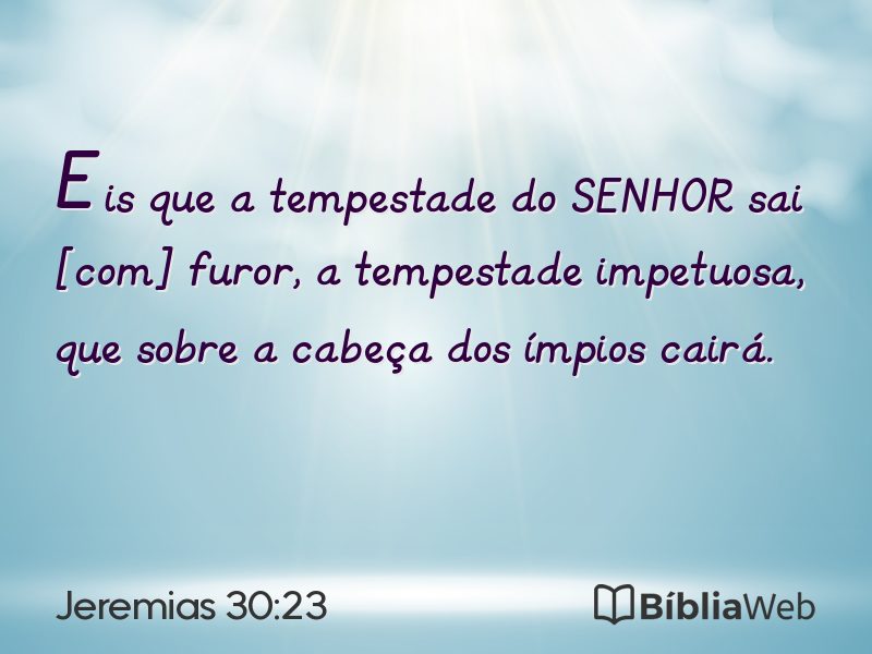 Jeremias 30:23 em imagem para compartilhar